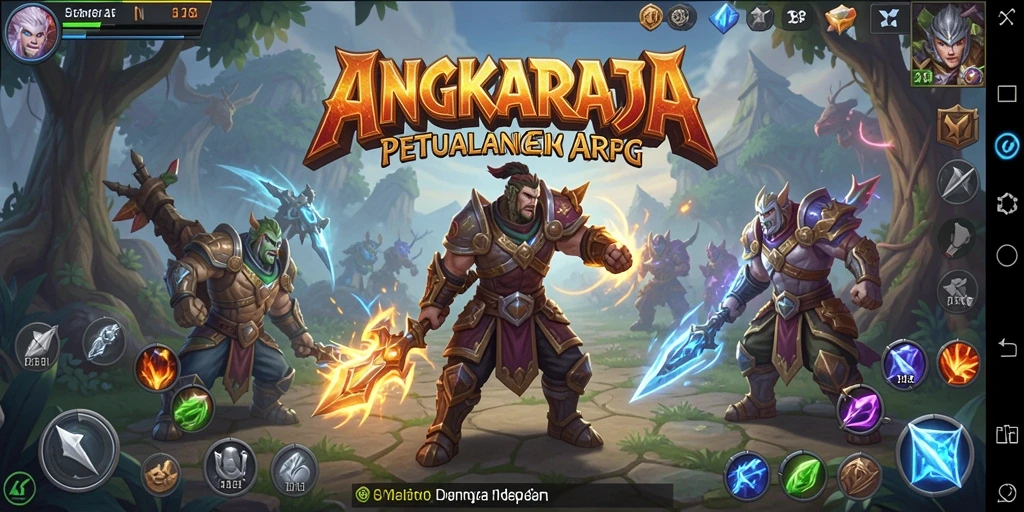 Tangkapan layar gameplay <strong>ANGKARAJA</strong> menunjukkan aksi pertarungan yang mendebarkan.