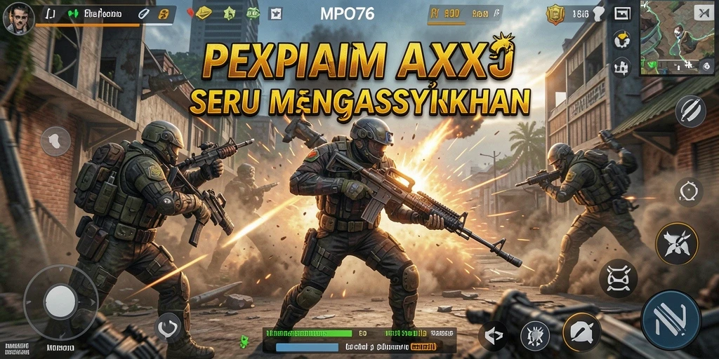 Tampilan action mendebarkan dari gameplay MPO76 dengan karakter beraksi.
