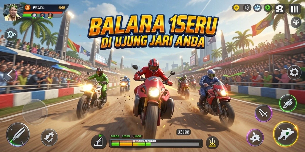 Gameplay mendebarkan dalam balapan PRADA188 dengan mobil kustom.