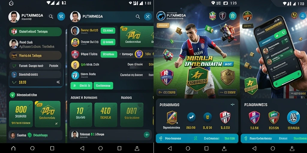 Screenshot PUTARMEGA menampilkan tampilan antarmuka sportsbook yang menarik.
