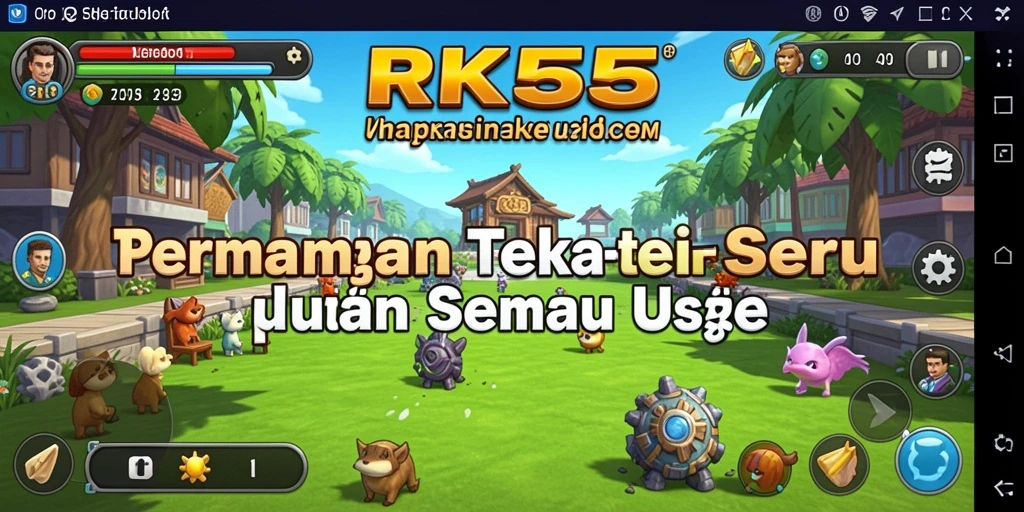 Screenshot gameplay menunjukkan keseruan bermain RK55 dalam menyelesaikan teka-teki.