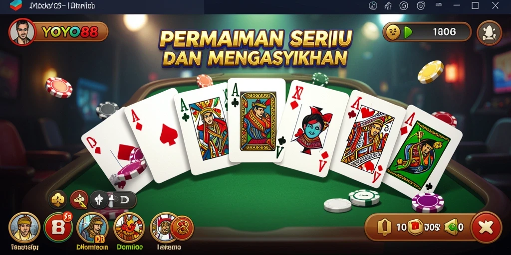 Screenshot gameplay YOYO88 yang penuh aksi dan strategi Domino.