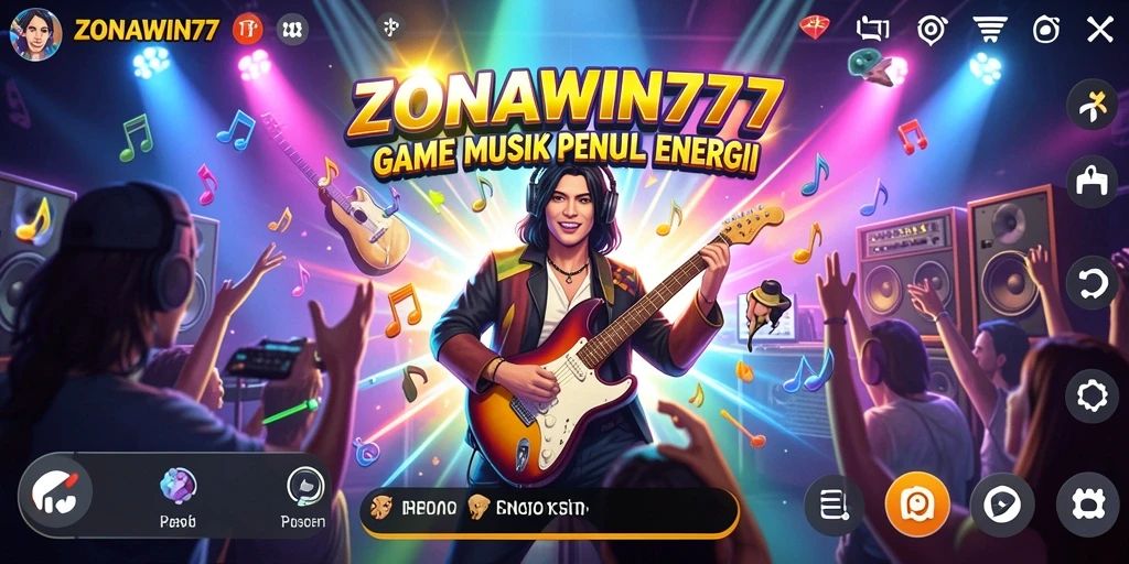Screenshot gameplay ZONAWIN777 menampilkan aksi seru dan interaksi musik.
